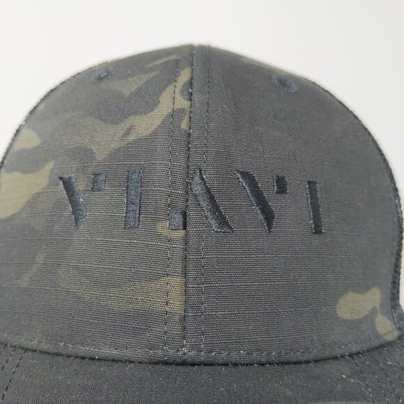 Cap America Snapback Meshback Hat Black Dark Green Camo Embroidered - Picture 4 of 12